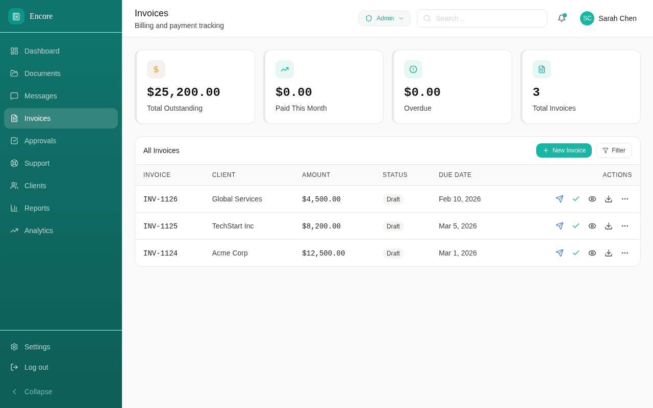 Professional invoicing