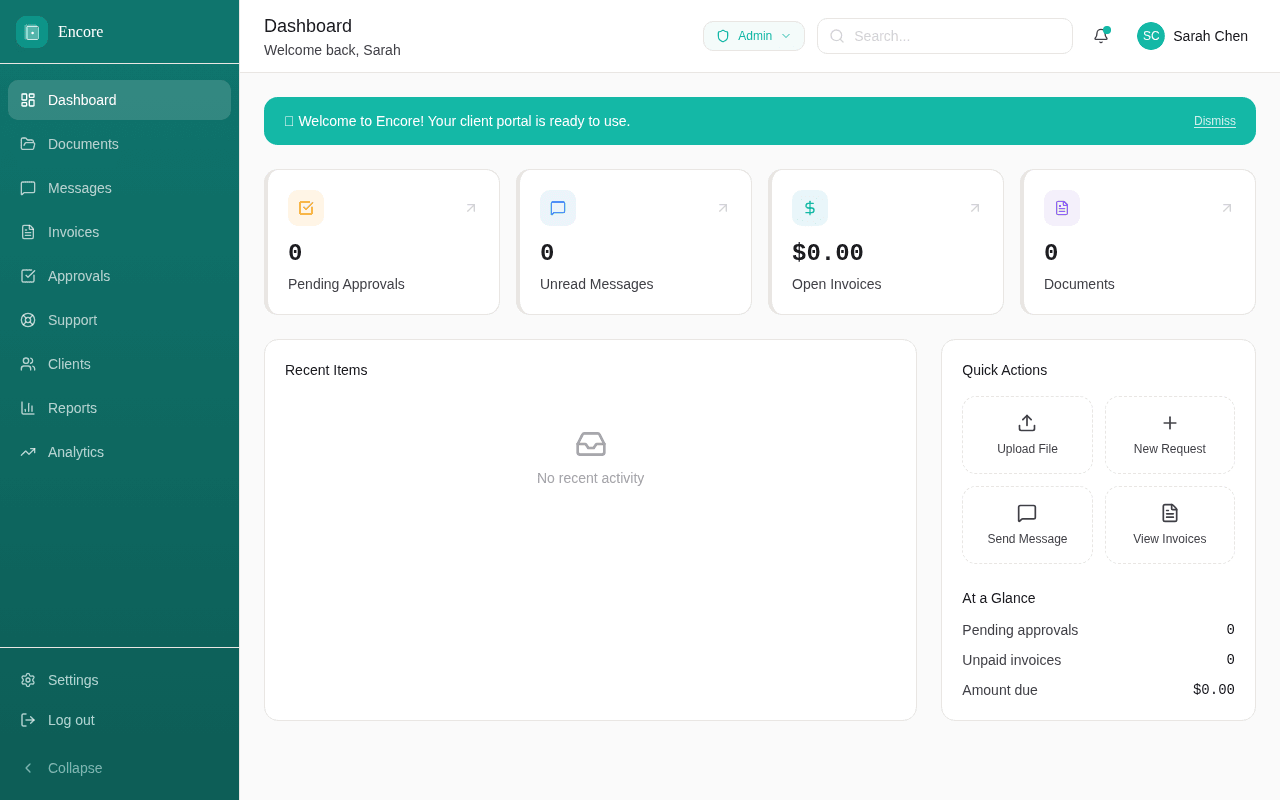 Dashboard showing real-time project status